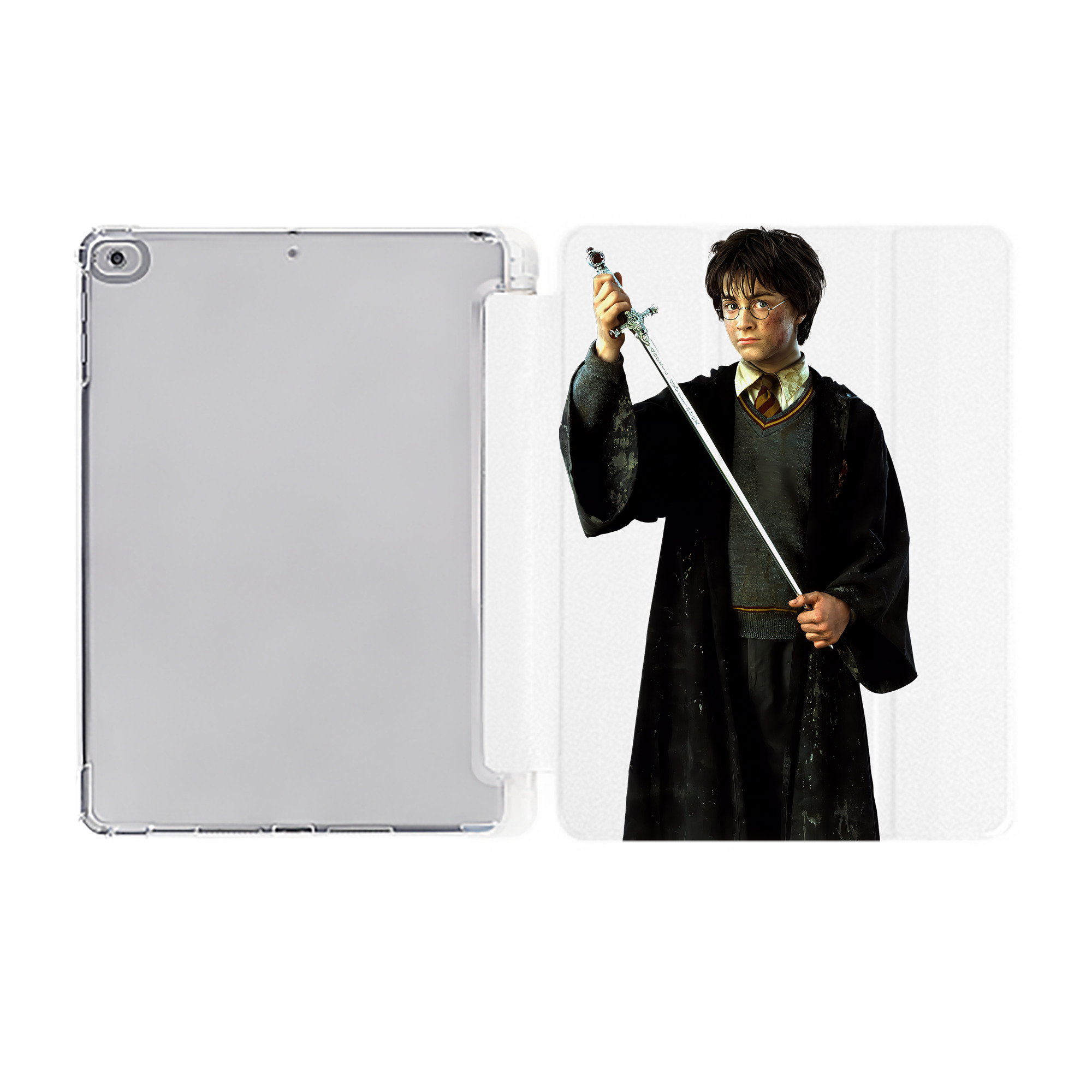 （画像用） Harry Potter ハリー・ポッターシリーズ IPad ケース ペン収納付き 三つ折りスタンド PUレザー×シリコン 対応機種9.5/10.5/10.9インチ